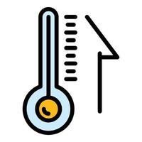 Thermometer in the sauna icon color outline vector