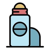 Fresh deodorant roll icon color outline vector