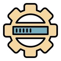 Update security process icon color outline vector
