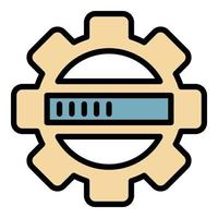 Update security process icon color outline vector