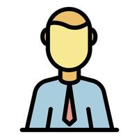 Administrator icon color outline vector