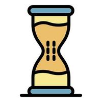 Hourglass icon color outline vector