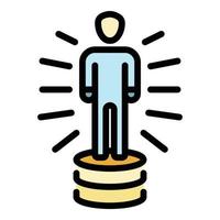 Man finance leader icon color outline vector