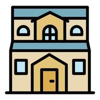 Country House icon color outline vector
