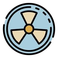 Radiation symbol icon color outline vector