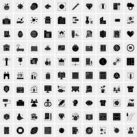 Set of 100 Universal Icons vector