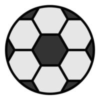 vector de contorno de color de icono de balón de fútbol