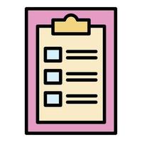 Doctor form icon color outline vector