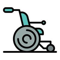 Chair for the disabled icon color outline vector