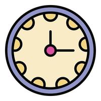 vector de contorno de color de icono de reloj de clínica