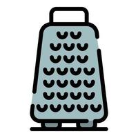 Steel grater icon color outline vector