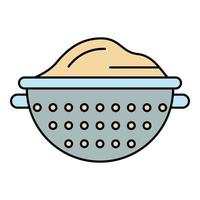 Sieve icon color outline vector