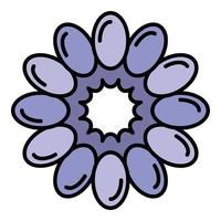 Top view raspberry icon color outline vector