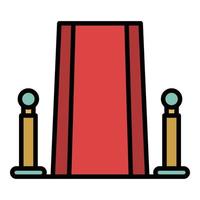 Honorary carpet icon color outline vector