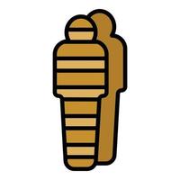 Egyptian mummy icon color outline vector