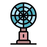 Large table fan icon color outline vector