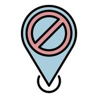 Protest location icon color outline vector