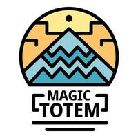 Magic totem icon color outline vector