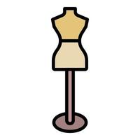 Mannequin stand icon color outline vector