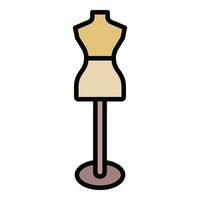 Mannequin stand icon color outline vector