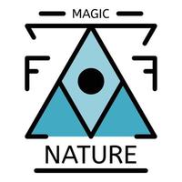 Magic nature alchemy icon color outline vector