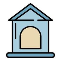 Dog house icon color outline vector