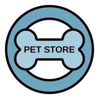 Pet story logo, outline style vector