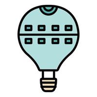 Large hot air balloon icon color outline vector