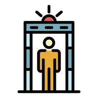 Scanner gate icon color outline vector