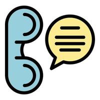 Recruitment call icon color outline vector
