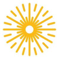 Firework season icon color outline vector