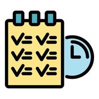 Tasks event icon color outline vector