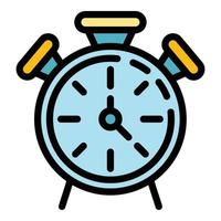 Time stopwatch icon color outline vector