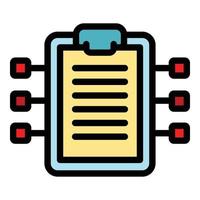 Event clipboard icon color outline vector