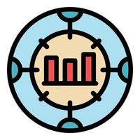 Problem results icon color outline vector