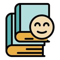 Books donation icon color outline vector