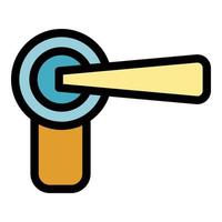 Door handle icon color outline vector