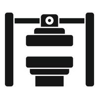 Machine equipment icon simple vector. Press factory vector