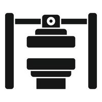 Machine equipment icon simple vector. Press factory vector