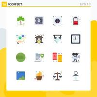 Stock Vector Icon Pack of 16 Line Signs and Symbols for seo development details power battery Editable Pack of Creative Vector Design Elements