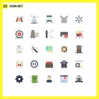 paquete de iconos vectoriales de stock de 25 signos y símbolos de línea para personas que usan ropa de red normal elementos de diseño vectorial editables vector