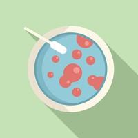 Micro petri dish icon flat vector. Health cell vector