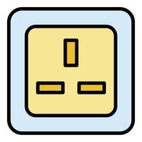 England socket icon color outline vector