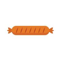 Cook sausage icon flat isolated vector