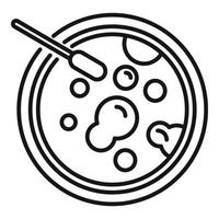 Bacteria icon outline vector. Petri dish vector