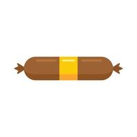 Meal sausage icon flat isolated vector