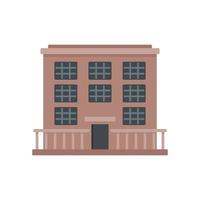 Prison building icon flat isolated vector