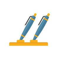 Notary pens stand icon flat isolated vector