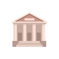 Judge building icon flat isolated vector