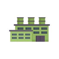 Trash recycle factory icon flat isolated vector